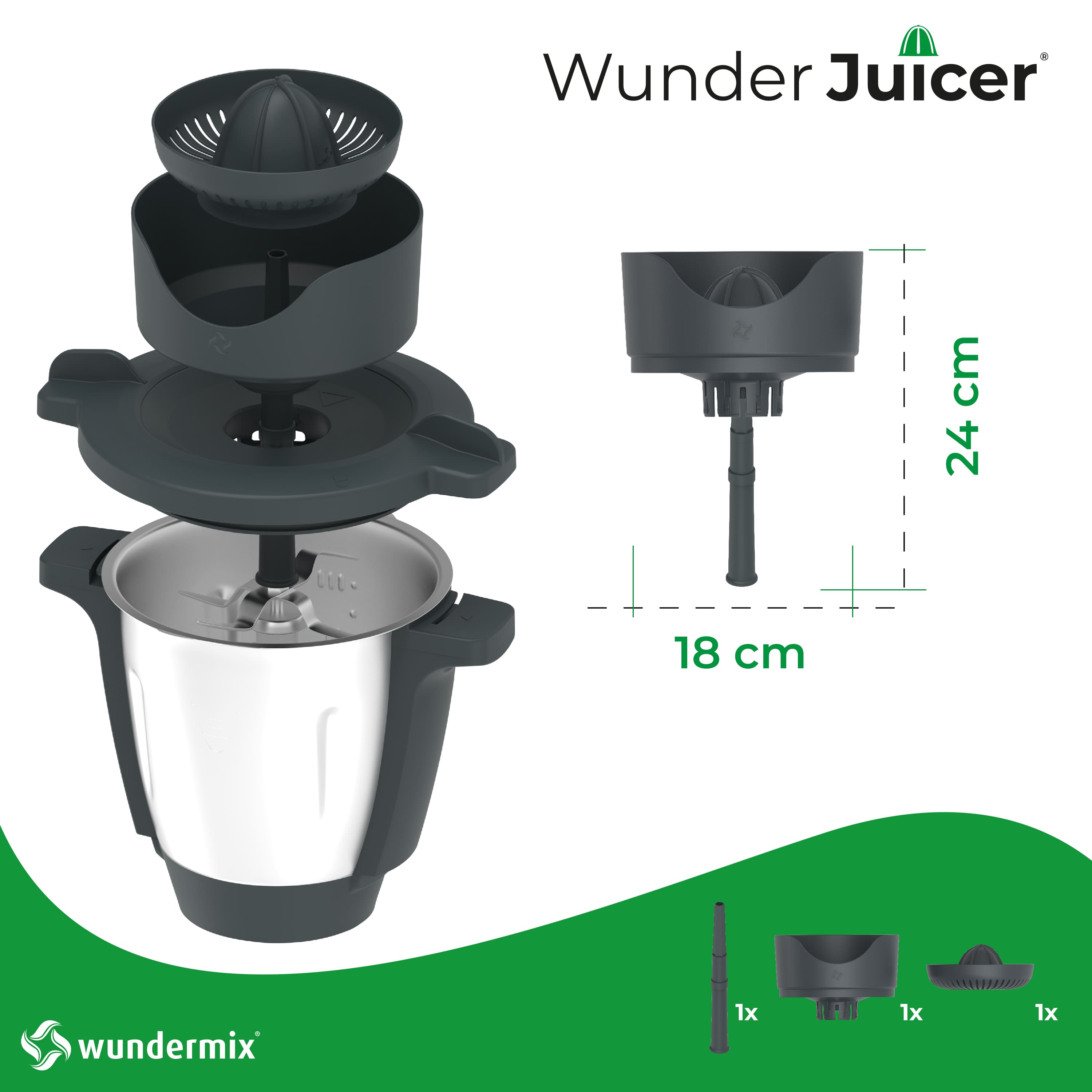 WunderJuicer ® Saftpresse für Monsieur Cuisine Smart, Connect, Trend
