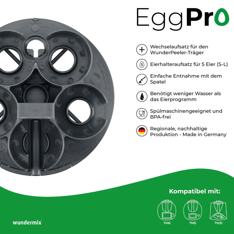 EggPro Eierhalteraufsatz inkl. Träger für Thermomix TM6, TM5, TM31