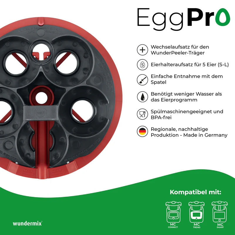 EggPro Eierhalteraufsatz inkl. Träger für Monsieur Cuisine Smart, Trend, Connect