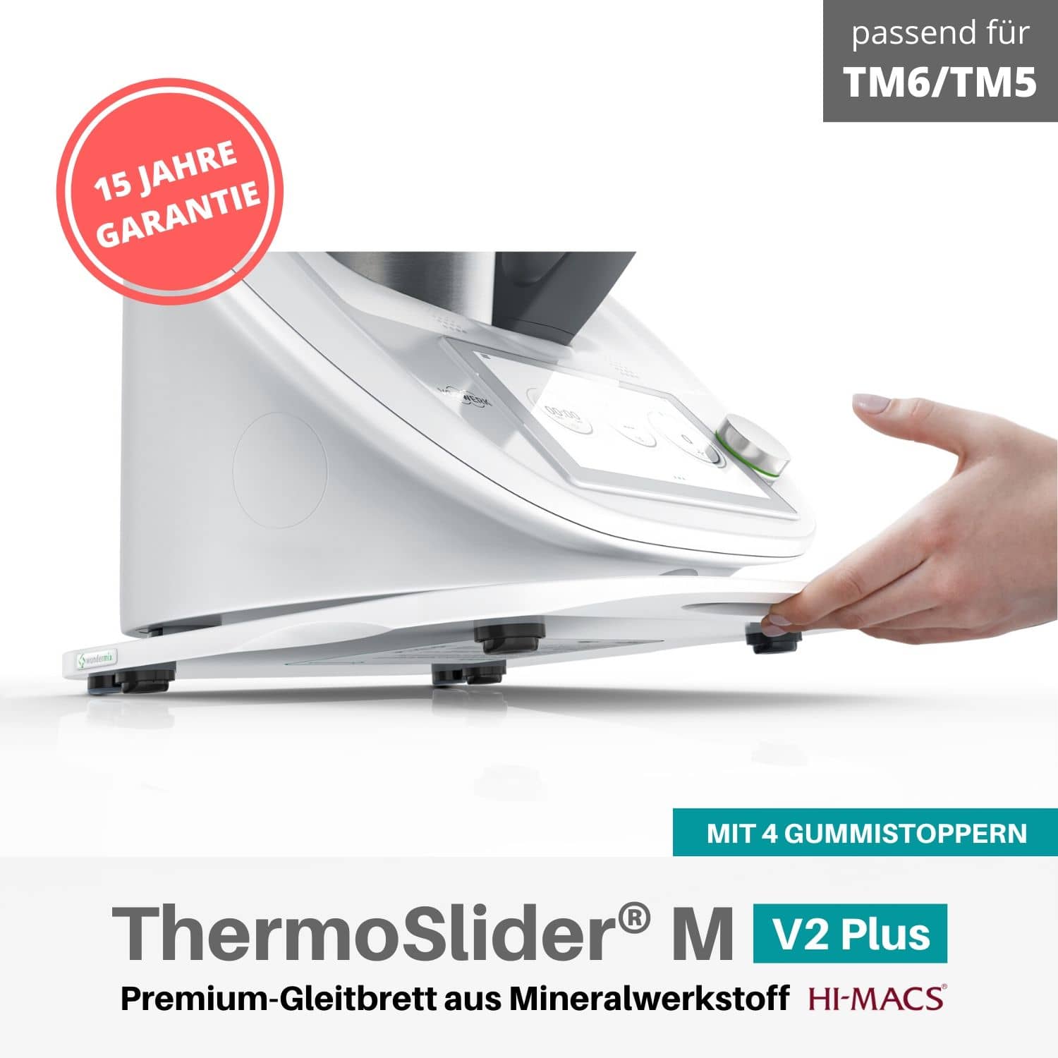 Thermoslider® M V2 plus alpine white Gleitbrett für den Thermomix TM6, TM5